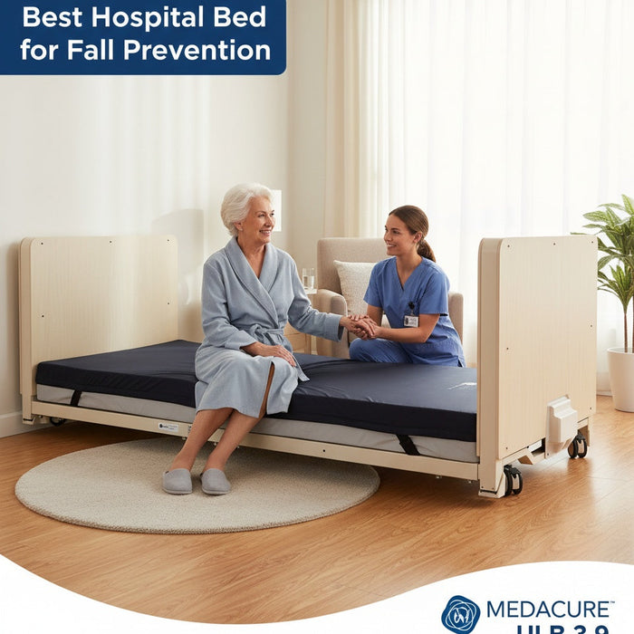 Best Hospital Bed for Fall Prevention – Medacure ULB 3.9 (Ultra Low, Hi-Low, Trendelenburg)