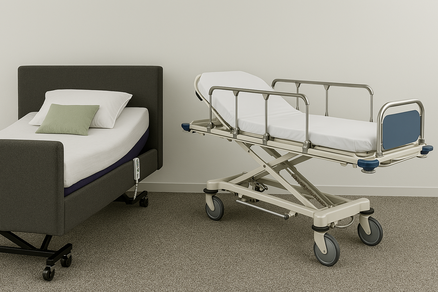 What Is the Difference Between a Trolley and a Hospital Bed?