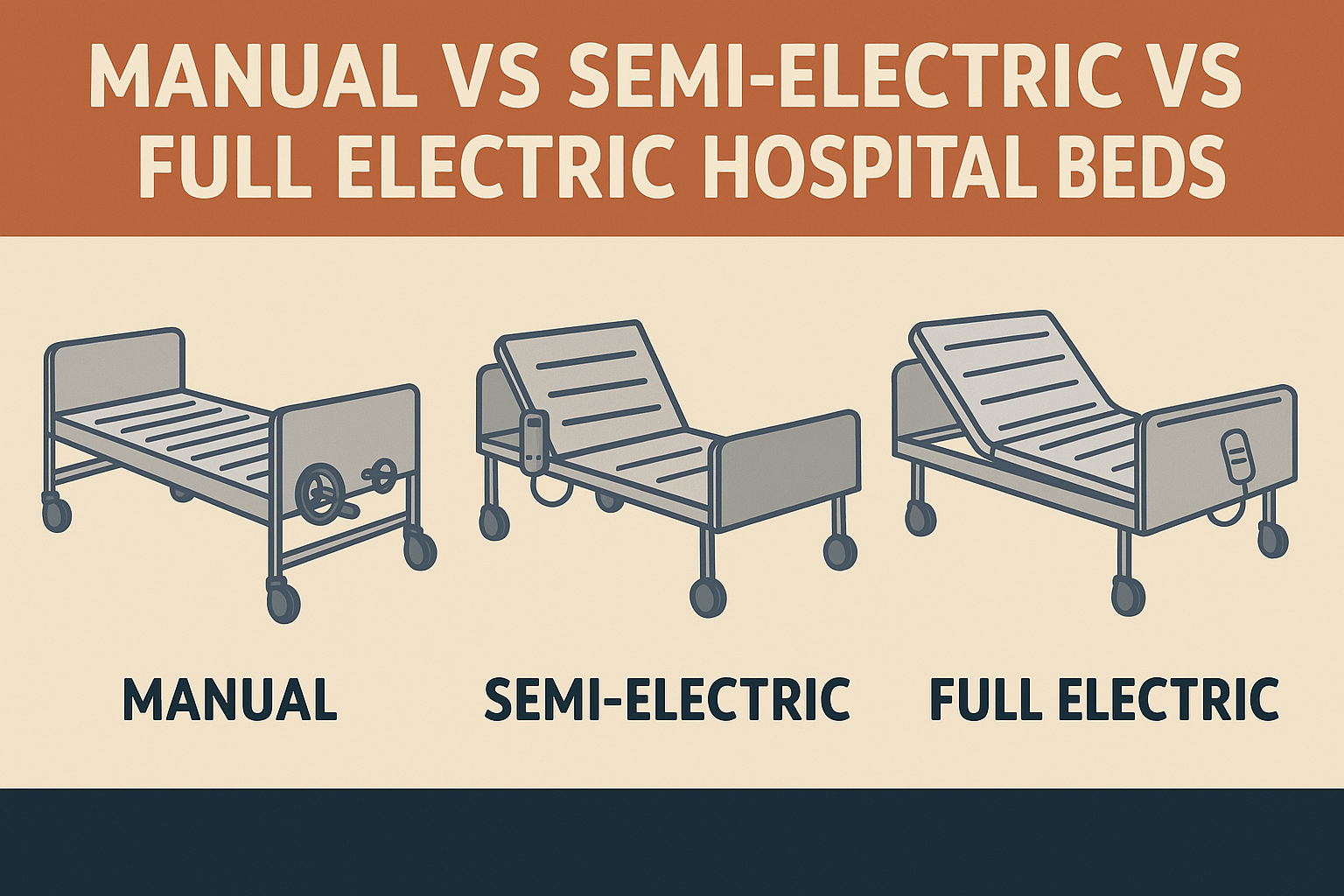 Manual vs Semi-Electric vs Full Electric Hospital Beds