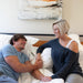 Couple relaxing and smiling on a Flexabed Premier adjustable bed