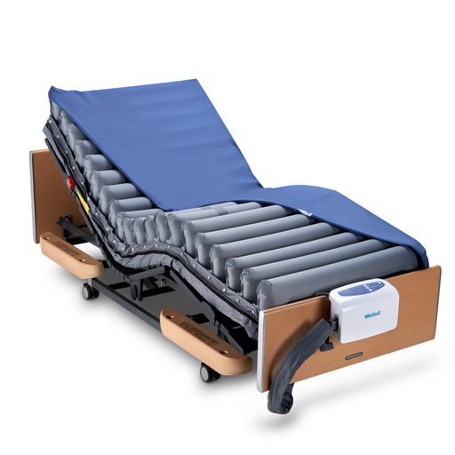 Wellell Domus Auto Medical Air Mattress with Quilted Cover for pressure ulcer prevention.