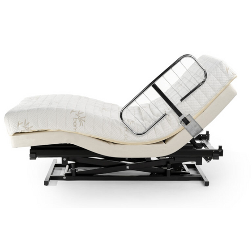 Full Electric Hi-Lo Hospital Bed Supernal 3, featuring a strong metal frame and a soft mattress for enhanced relaxation