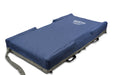 A blue medical bed featuring a cover, part of the Emerald Bariatric Mattress with Digital Alternating Pressure LAL System