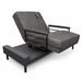 Adjustable rotating bed for seniors with raised backrest, padded mattress, and safety rails for assisted mobility.