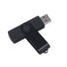 A black swivel-style USB flash drive, likely used for transferring patient data or scan results from the tablet.