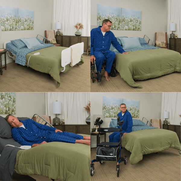 Luxury Bariatric Electric Hospital Bed – Transfer Master Night Rider HD (Twin, Full, and Queen) 80" and 84" Length
