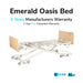 Heavy-duty bariatric hospital bed,Emerald Hospital Adjustable Bed Oasis 52200, with a 5-year manufacturer warranty included