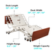 Full Electric Bariatric Hospital Bed Emerald Oasis Infinity Max, highlighting its heavy-duty design and adjustable height capabilities for patient care