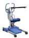 The Hoyer Elevate Professional Patient Lift, Sit to Stand, Electric Base (440 lb. capacity) features padded knee supports, handles, foot platform, and four wheels to help safely transfer individuals with limited mobility.