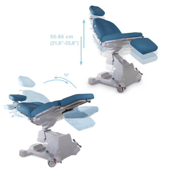 Lemi Monza Move Mobile Power Procedure Chair with Casters | Infinium Medical