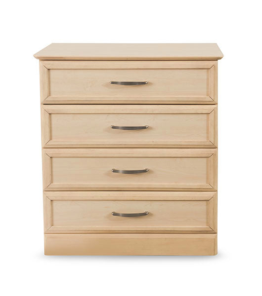 Hamilton 4 Drawer Chest font-facing view in maple finish