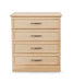 Hamilton 4 Drawer Chest font-facing view in maple finish