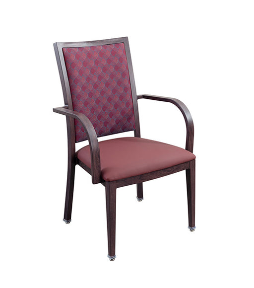 Dining Chair for Assisted Living Furniture with Arms and Square Back Model DCA100-R