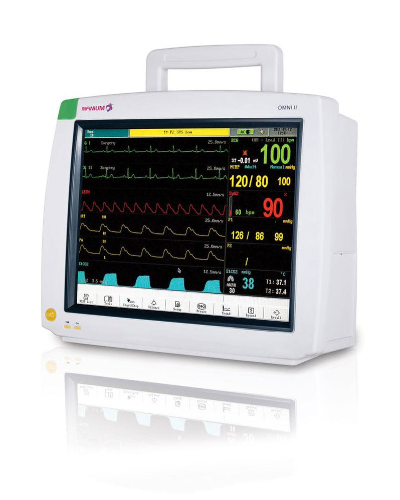 Omni II Portable Patient Monitor with 12-inch touchscreen display