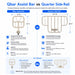 Comparison of Qbar Assist Bar and Quarter Side Rail bed safety rails, showing dimensions, features, benefits, and fall prevention coverage