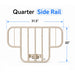 Beige quarter side rail for a bed, shown with dimension markings of 31.5 inches by 20 inches on a white background.