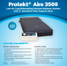 A promotional image for the Air Mattress for Hospice Beds - Protekt Aire 3500 Low Air Loss displays the mattress with pump, highlighting therapy features and specs. Its ideal for pressure ulcer prevention in patients at risk of sores.