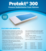 Promotional image for the Hospice Pressure Redistribution Foam Mattress - Protekt 300, showcasing multi-tiered foam for bed sore prevention, an anti-contamination flap, fire safety compliance, 400 lb weight limit, and various size options.