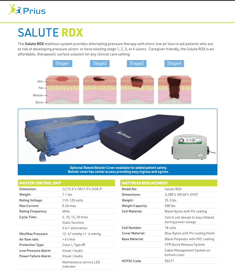 Alternating Pressure Low Air Loss Mattress – Prius Salute RDX