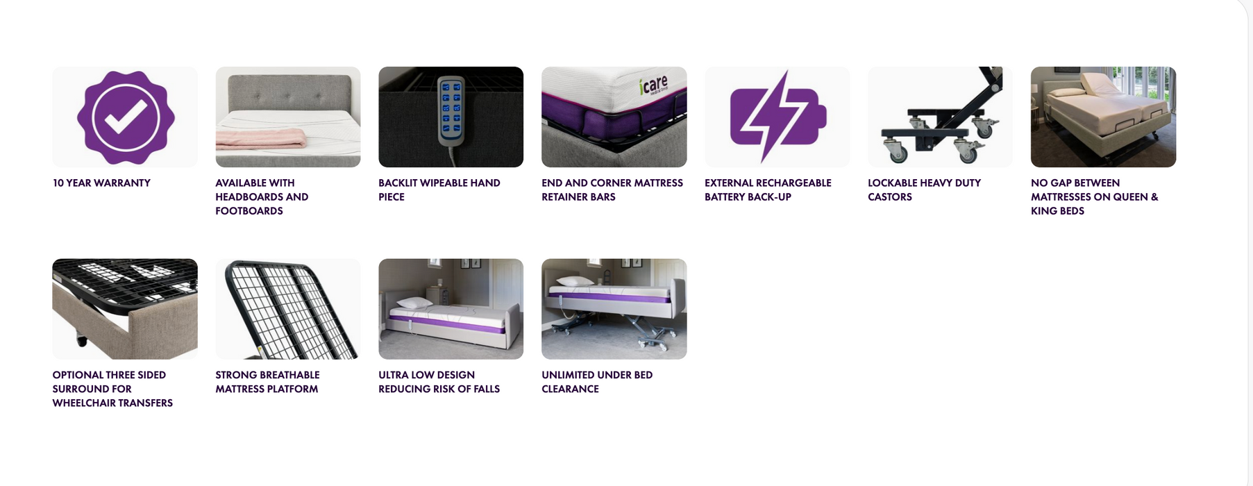 Adjustable Electric Hospital Bed with Low Height Access – iCare IC333 Medical Bed