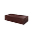 Recessed platform bed for behavioral health furniture BF-PB1 in Mahogany finish, angled view against a plain white background