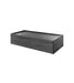 Recessed platform bed for behavioral health furniture BF-PB1 in Coastal Grey finish, angled view against a plain white background