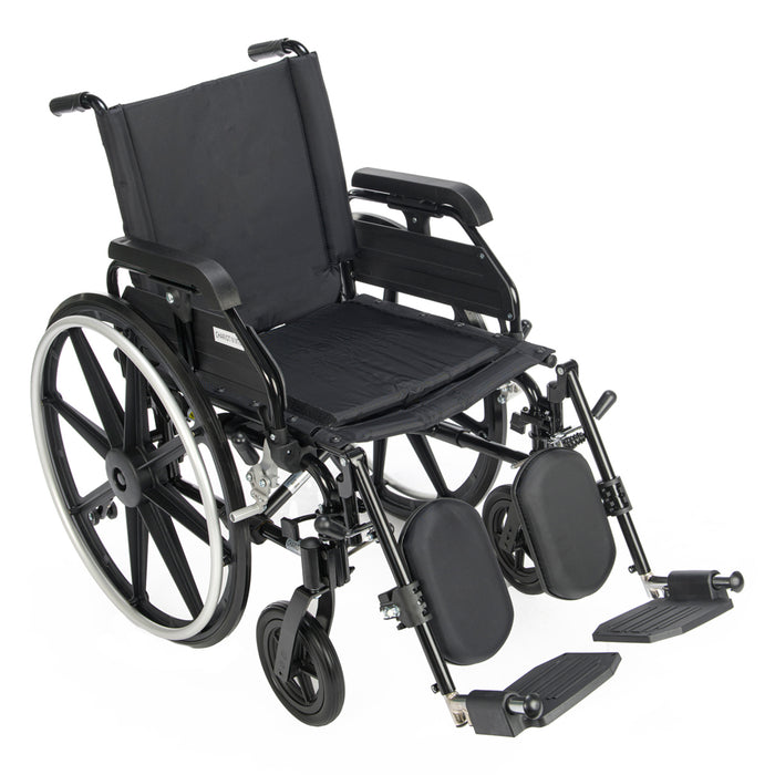WCK4X22AHDAELR Chariot IV XTC 22" K4 Wheelchair w/Removable Adj. Height Flip-Back Desk Arms, ELR, Nylon Seat, Seat Ext - 350 lb. Wt-Cap.
