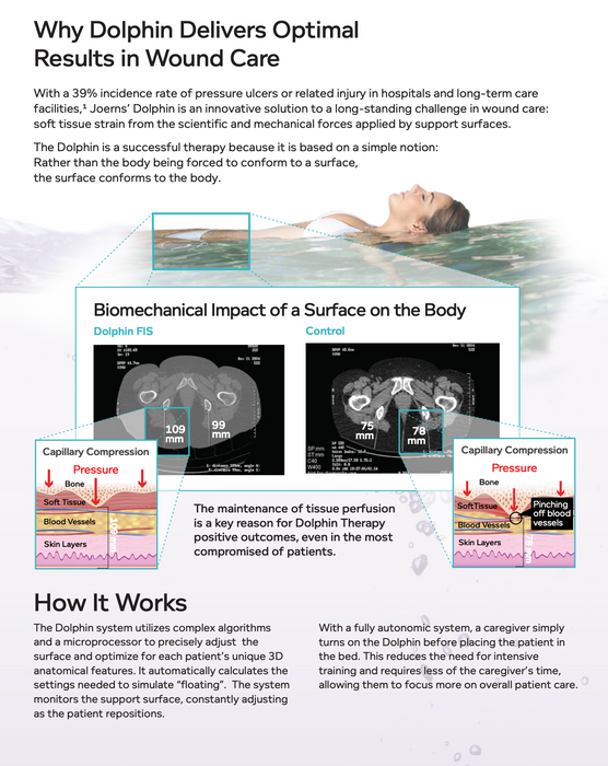 Dolphin Fluid Immersion Simulation System, Including Mattress and Dolphin AutoVector Control Unit