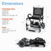 A dimensions guide showing the Zinger in both unfolded and folded positions. Unfolded size: 31" L x 25" W x 35" H. Folded size: 36" L x 25" W x 10" H. Seat dimensions: 16.5" W x 19" H (from floor) x 15" D.