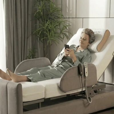 Rotating Hospital Bed with Mattress & Massage for Seniors | Starsleep Orin Rotating Bed