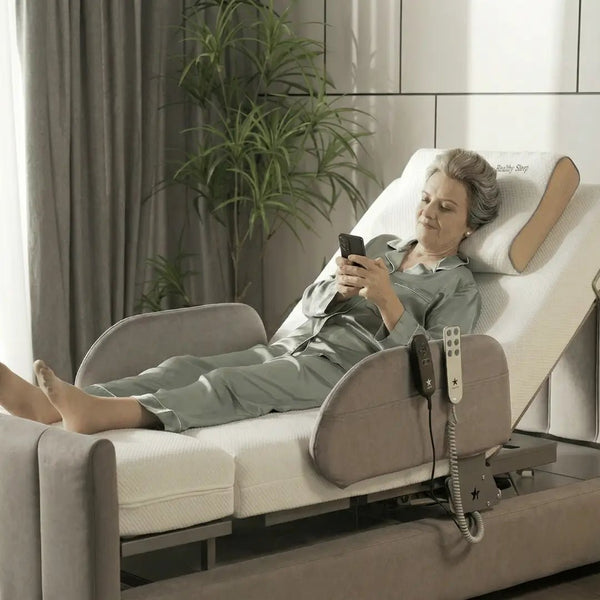 Rotating Hospital Bed with Mattress & Massage for Seniors | Starsleep Orin Rotating Bed