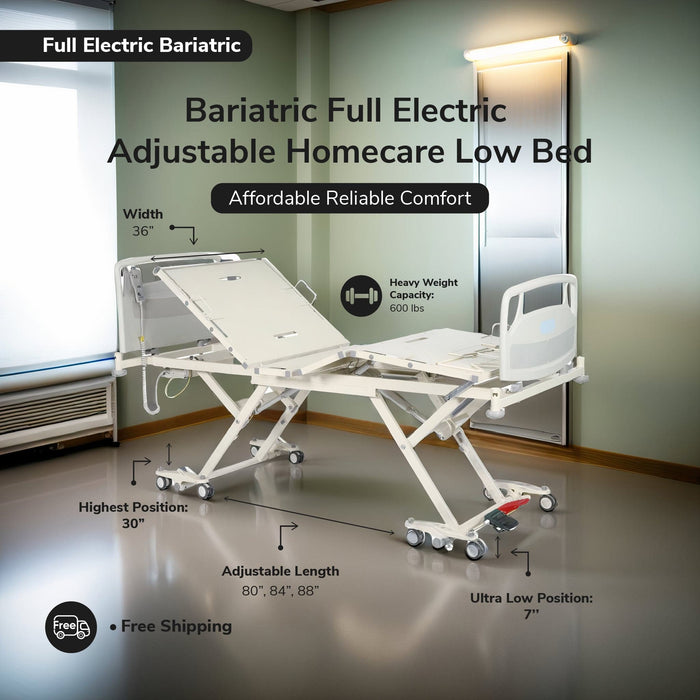 Medical Bed Costcare B333 Heavy Duty Low Bed Long-Term Acute Care