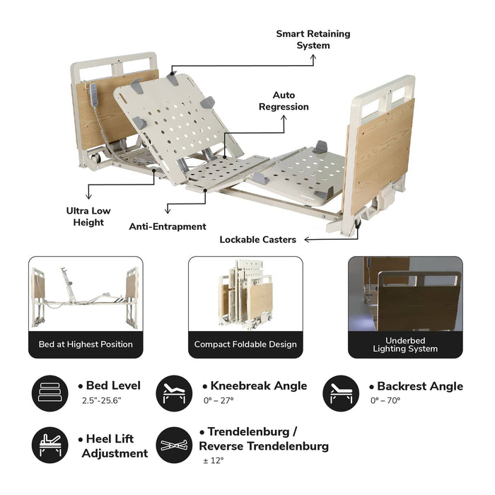 Costcare Ultra Low Hospital Bed B437