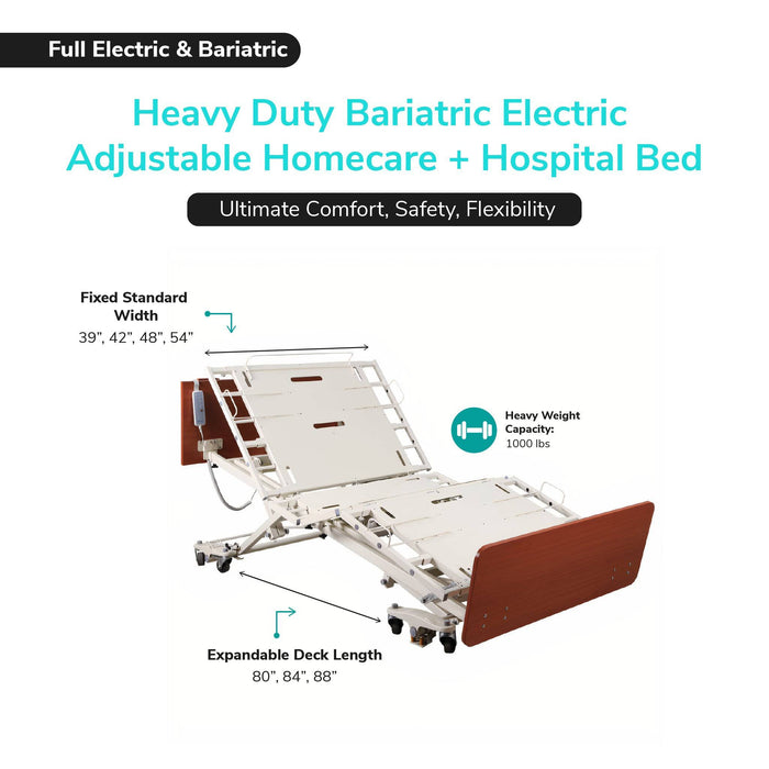 Full Electric Bariartic Hospital Bed Emerald Oasis Infinity Max