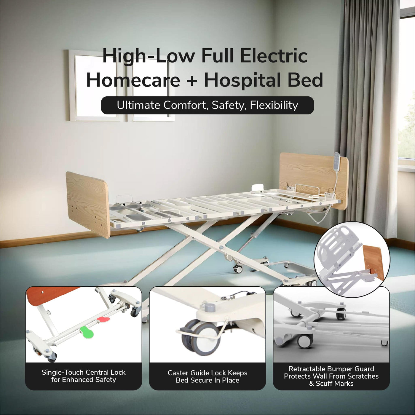 Adjustable Electric Hospital Bed – Emerald 52300