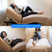 Person using a Flexabed Value-Flex adjustable bed at different angles, demonstrating head and foot adjustability for home care comfort