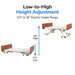 Full electric heavy duty bariatric hospital bed with low to high electric height adjustment range from 9.5 to 26 inches
