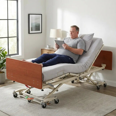 Heavy Duty Adjustable Bariatric Hospital Bed 1000 lb with Rails and Comfort Chair Position | Emerald Infinity Max 55000