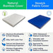 Comparison of Transfer Master Ascent mattress covers: breathable Natural Bamboo Quilted cover and waterproof medical-grade Stretch Fabric cover.