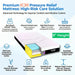 Infographic showing the IC30 pressure relief mattress with gel-infused ActiveX foam, charcoal-infused layer, firm edge support, breathable sides, multi-layer immersion system, and an 8-inch mattress height designed for high-risk pressure care.