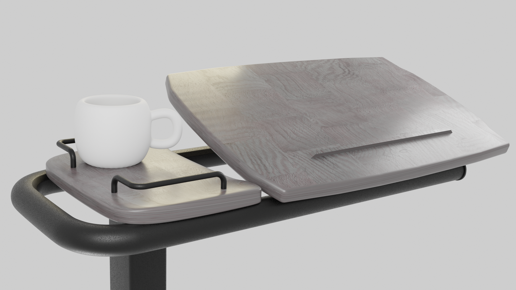 Adjustable Over Bed Table for Hospital Bed - C Shape Base | Icare