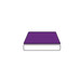 A simple diagram showing a thin, dark purple mattress overlay positioned directly on top of a plain white mattress base.