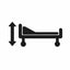 Adjustable height range icon — 9 inches to 23 inches