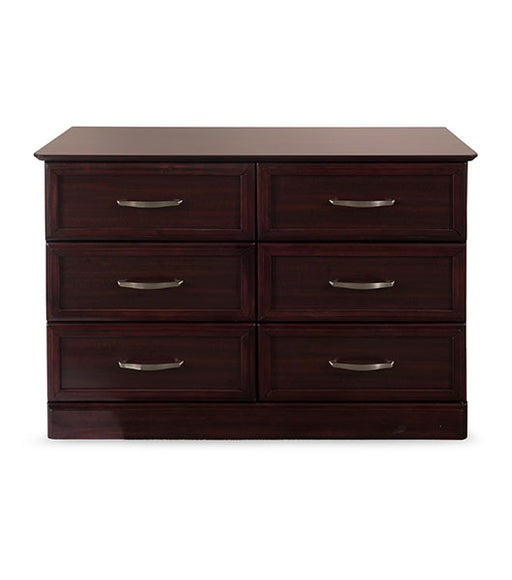 Hamilton 6 Drawer Dresser front-facing view in mahogany finish