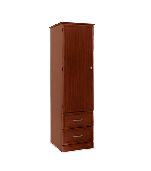 Wardrobe for Assisted Living Furniture 1-Door 2-Drawer in Cherry finish