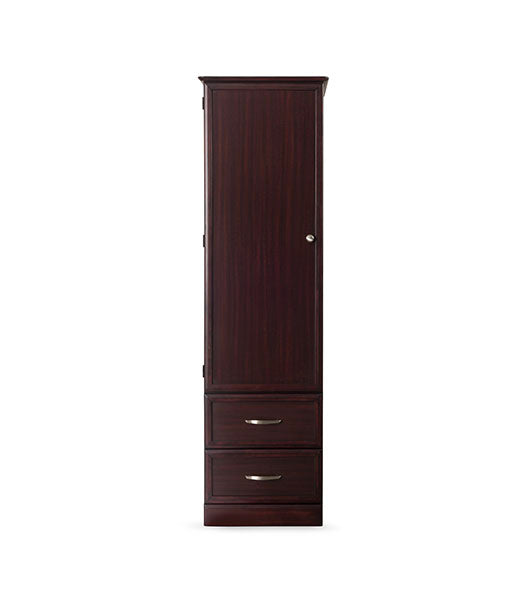 Wardrobe for Assisted Living Furniture 1-Door 2-Drawer in Mahogany finish