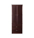 Wardrobe for Assisted Living Furniture 2-Door 2-Drawer in Mahogany finish