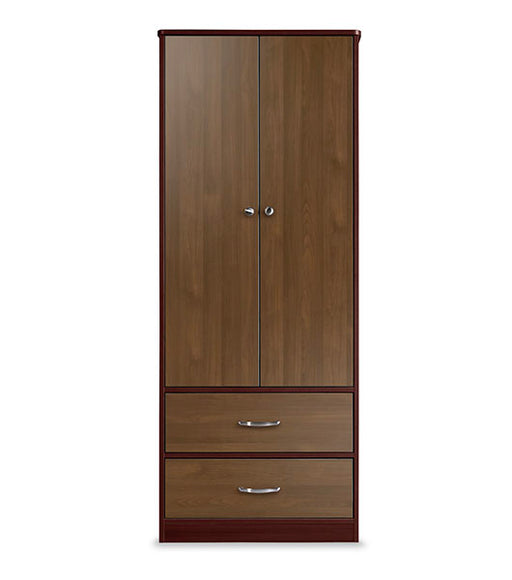 Wardrobe for Assisted Living Furniture 2-Door 2-Drawer in 2 Tone finish