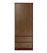Wardrobe for Assisted Living Furniture 2-Door 2-Drawer in 2 Tone finish