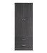 Wardrobe for Assisted Living Furniture 2-Door 2-Drawer in Coastal Grey finish